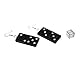 Miniblings Domino Ohrringe Miniblings Hänger Dominostein Spiel Zahlen Zahl Spielstein Holz