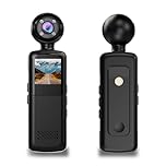 MENDUNER 1080P Handheld Camera with 1.3" Screen, 180° Adjustable Wide Angle Lens Image Stabilization, 1000mAh Battery Vlogging Camera with Night Mode, WiFi App Control for Recording
