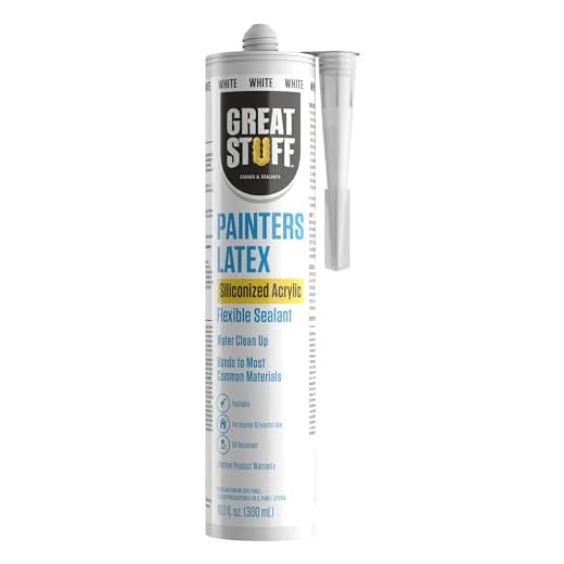 Great Stuff Acrylic Latex Paintable Caulking Sealant - White Caulk, Painters Caulk, Painters Latex Siliconized Acrylic Caulk, Paintable Caulk, White Caulking for Baseboards, Water Clean Up, 10.1 oz