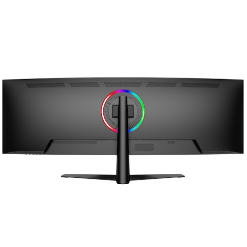 Image of CRUA 45 inch DQHD 240Hz Ultrawide Curved Gaming Monitor, 1500R, FreeSync, Black | 5120x1440 32:9 VA Screen, 120%sRGB, Built-In Speakers, HDMI 2.1 /DP 1.4 and 100x100mm Wall Mount For Gaming, Editing and Work