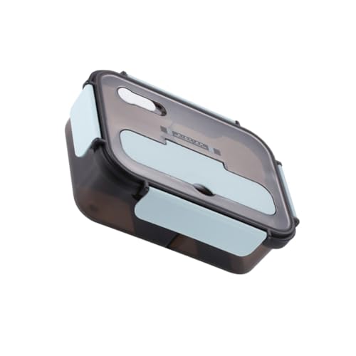 TOYZFRIENDY Fiambrera Plástica con Dos Compartimentos y Cubiertos Resistente al Calor para Microondas Lunch Box Ligera y Portátil para Oficina Reutilizable
