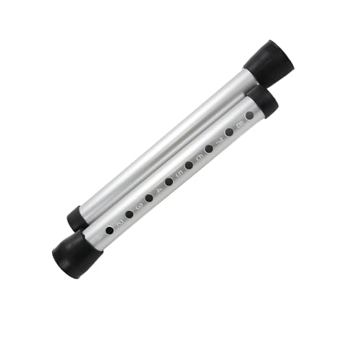 Wealrit 1 Pair Matte Sillver Walker Leg Extenders Aluminum Alloy Replacement Legs Extension with Rubber Walker Tips