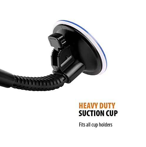 Toughtested Mammoth Windshield Mobile Mount, Features Double-Ribbed Gooseneck Arm, Expandable Claw Grip Holder With 360 Degree Rotation, Extra Large Suction Cup, Quick Release Button #TOP6