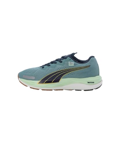 Image of PUMA Women, Velocity Nitro 2 FMile Wns, Adriatic-Dark Night-Fh Pear, Running Shoe, 6.5UK, (37729202)