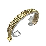 LMINGZE Cinturino for Orologio in Acciaio Inossidabile da 8 mm a 16 mm Cinturino for Orologio Universale da Donna in Oro Argento Oro Rosa(Gold,12mm)