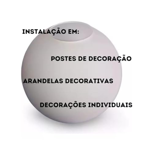 Globo de Vidro Leitoso 8x15 -Peça Fosca para Reposição Melhor iluminação para Sala