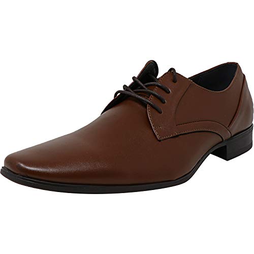 Calvin Klein Men's Benton Smooth British Tan Ankle-High Leather Oxford - 11M