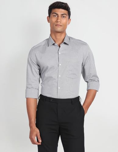 Image of Arrow Slim Fit Mens Formal Shirt - 100% Cotton, Breathable & Comfortable, Full Sleeves Shirts for Men
