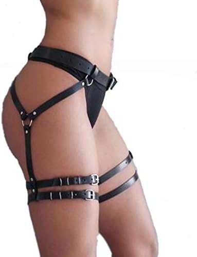 Bmirth Sexy Belly Waist Chain Belt Leather Body Harness Leg Garter Chain Thigh Body Jewelry Accessories for Women and Girls (style 1)