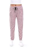 U&F Damen Sweatpants Stoffhose | Jogginghose mit Taschen | Homewear für Frauen | bequeme & schicke Sporthose mit Schnürbund | elegante Freizeithose | Regular Fit | knöchellang Rosa S