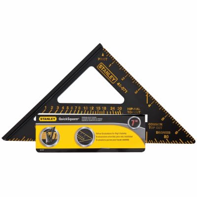 STANLEY 6-7/8" Premium Quick Square Layout Tool - Aluminum Square - 8.16" L x 6.875" W