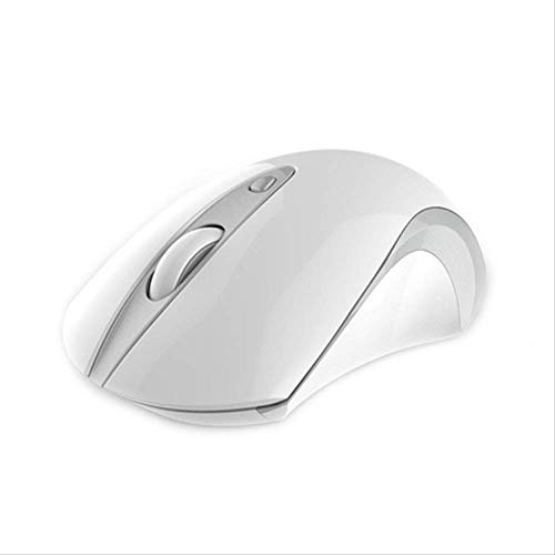 Ratón wireless silencioso blanco para ordenador portátil y de sobremesa con tecnología mute