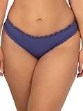 Smart & Sexy Women's Swim Secret Ruffled and Ruched Back Bikini Bottoms Skipper Blue L