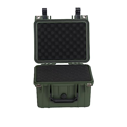Image of MEIJIA Portable All Weather IP67 Waterproof Camera Case,hard case with Customizable Fit Foam,Fit Use of Drones,Camera,Equipments,10.62 x9.68x6.87inches(Green)