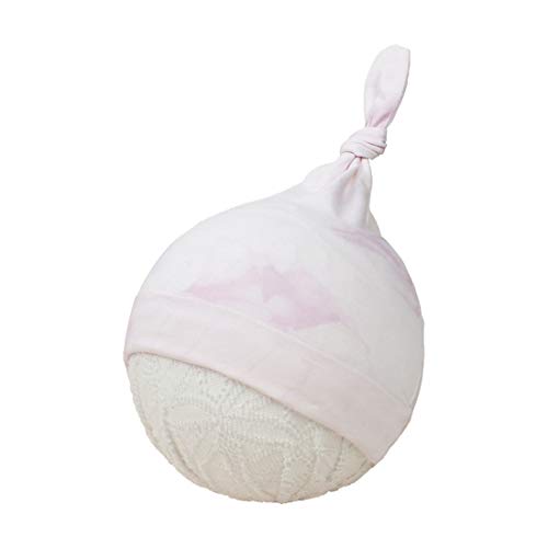 Wxllzlife Newborn Hat Spring Autumn Winter Baby Knot Beanie Baby Boys Girls Hats 0-6 Months Pink/White