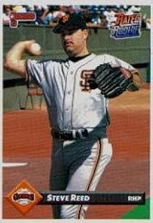 1993 Donruss Baseball Rookie Card #375 Steve Reed