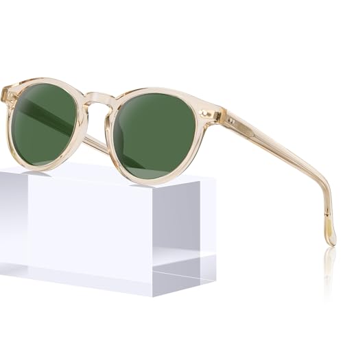 AVAWAY Small Face Round Polarized Sunglasses