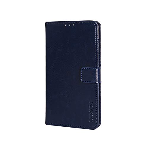 BeyondTop Hülle für ZTE Blade V2020 Smart PU Leder Brieftasche Case mit Stand Funktion und Magnetisch Schnalle Flip Handyhülle für ZTE Blade V2020 Smart-Dunkelblau