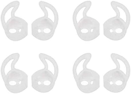 Beam Electronics Ear Hooks Covers Accessories Tips Compatible in Apple AirPods EarPods Headphones/Earphones/Earbuds [Secure Fit, Anti-Slip Guaranteed] [Built Adventure] (Clear) (4 Pairs)