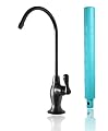 Metpure Water Filtration Faucet Reverse Osmosis Non Air Gap Drinking Water Filtration System Water Dispenser Spout (Dark Oil Rubbed Bronze) Vase Style with Drinking Water Faucet Wrench RO-FW148