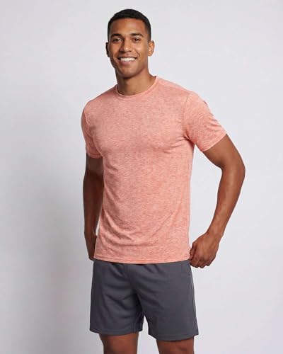 Image of Real Essentials 5 Pack: Men's Dry-Fit Moisture Wicking Active Athletic Performance Crew T-Shirt