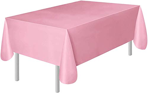 Occasions 6-Pack Pink Plastic Tablecloth | Plastic Table Cover | Disposable Tablecloths 54