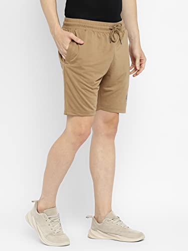 Image of Alan Jones Clothing Men's Casual Bermuda Shorts | French Terry | Placement Print | Regular Fit | Side Pockets | Drawstring Waist | Lounge & Summer Wear
