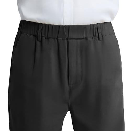 LETAOTAO Mens Elastic Waist Pants - Relaxed Fit Stretch Waistband Pull On Cotton Twill Casual Pants for Seniors4
