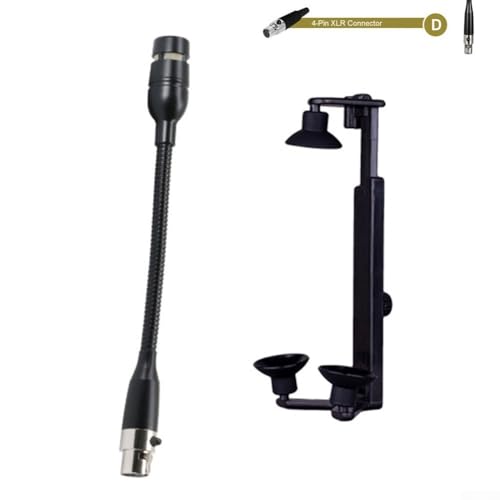 Usual Soporte de clip de micrófono para guitarra acústica con conector XLR de 3 pines y 4 pines,...