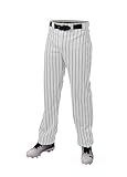 Alleson Ahtletic Badger Sports 655WPN - Crush Pinstripe Pant - M - WH/NY White/Navy