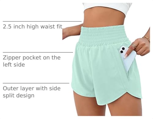 Image of BMJL 2.5 inch Athletic Shorts for Women Comfy High Waisted Short with Pocket
