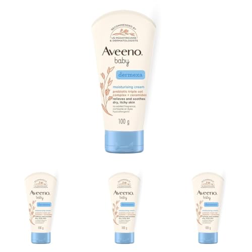 Image of Aveeno Baby Dermexa Moisturising Cream 100G With Triple Oat Complex And Ceramides To Soothe And Relieve Dry, Itchy, Sensitive Skin|Us Pediatrician Recommended|No Added Fragrance, Cortisone Or Dyes