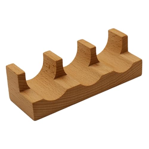 ?????? Wooden Sushi Taco Holder Rack Multipurpose Serving Dish Wood Sushi Hand Roll Stand Taco Shell Stand for Party Kitchen Table, 3 Slots