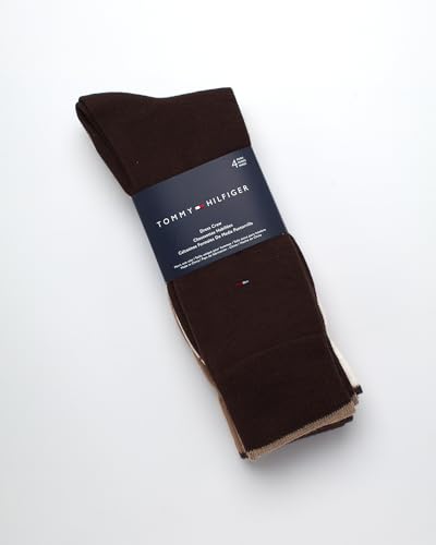 Tommy Hilfiger Men's Dress Socks - 4 Pack Lightweight Soft Cotton Blend Dress Socks - Comfort Stretch Crew Socks for Men3