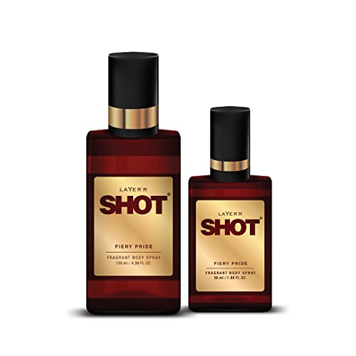 Image of Layer'r Shot Fiery Pride | Long Lasting Body Spray | Combo Pack of 2 for Men | 130ml & 50ml