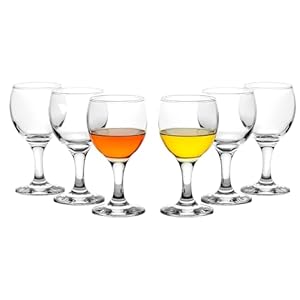 SECEN LONDON Shot Glasses Set of 6,Bistro Cordial & Liqueur Extra Mini Glasses 6 Oz(175 CC),Cordial Glasses Port Wine Glasses,Great for White and Red Wine/Wine Glass Clear,Bistro