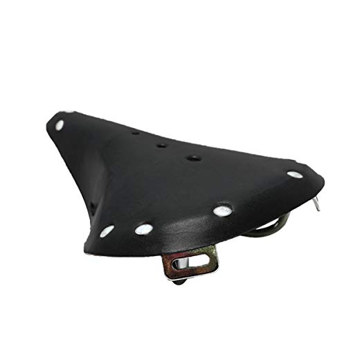 TentHome - Sillín de piel para bicicleta de paseo o trekking, Negro