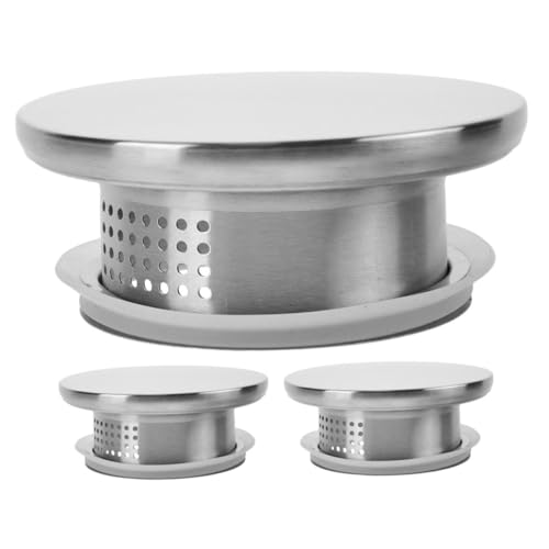 Mobestech 3 piezas Tapa Inoxidable para Jarra de Agua Filtro Dual con Orificio Compatible con Jarras y Teteras de Vidrio Resistente Altas Temperaturas para Cocina