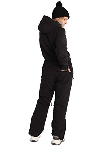 Bluemagic Womens Snowsuit One Pieces Ski Suits Jumpsuits Colorful Coveralls Snowboard Winter Outdoor (L,Black 2020) #TOP3