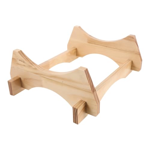 TOYANDONA Soporte para Barril de Cerveza de 10 litros en Madera Natural, Base Robusta para Dispensador de Bebidas, Estante para Botellas Adecuado para Uso Doméstico y Fiestas