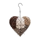 Generisch Vogelnest Herz, Vogel nistmaterial für wildvögel draußen, zupfherz Alpakawolle-Spender für vögel, nachfüllbares Herz für vögel