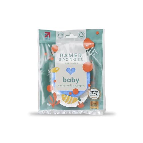 Ramer Ultra Soft Baby Twin Pack Sponges (Blue & White)