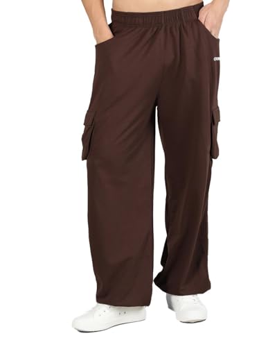 Image of CHKOKKO Men's Baggy Track Pants for Gym Workout Running Casual Wear Sports Lower with Pockets Adjustable Drawstring Waist Lightweight Quick Dry Activewear Fitness