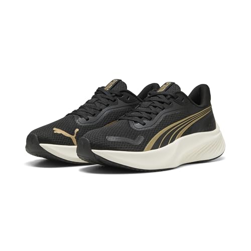PUMA Unisex Pounce LITE Straßen-Laufschuh, Gold Black, 44 EU