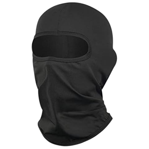 Amazon Brand - HIKARO Black Balaclava Face Mask for Men - Skiing, Snowboarding, Motorcycle & Wind Protection Cover
