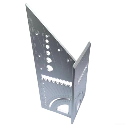 Uno strumento di misurazione dell'angolo di taglio 3D indispensabile realizzato in resistente lega di alluminio (argento)