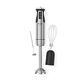MuellerLiving Immersion Handheld Stick Blender: 8-Speed Stainless Steel Electric, 3-in-1 Turbo Mode for Soup, Smoothies, and Purée.
