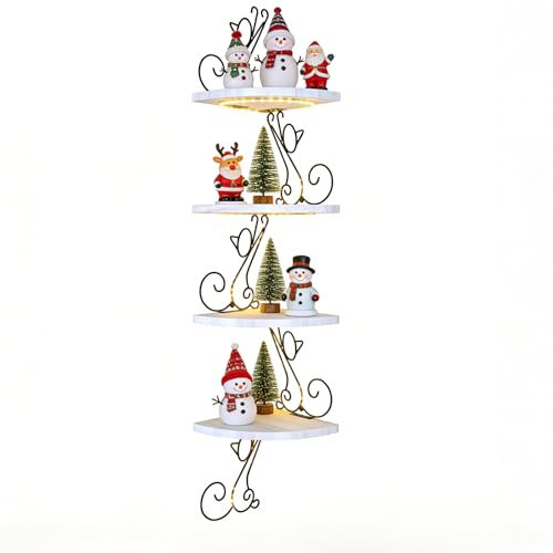 Alsonerbay Eckregal, Wandregal aus Massivholz, Katzenform, Schweberegal...