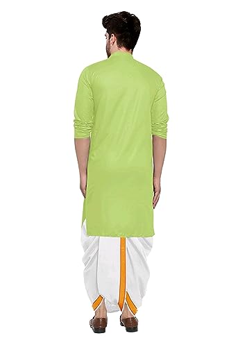 Image of Trustous Kurta Dhoti set for Mens (mahraj dhoti with kurta plain and classis look)