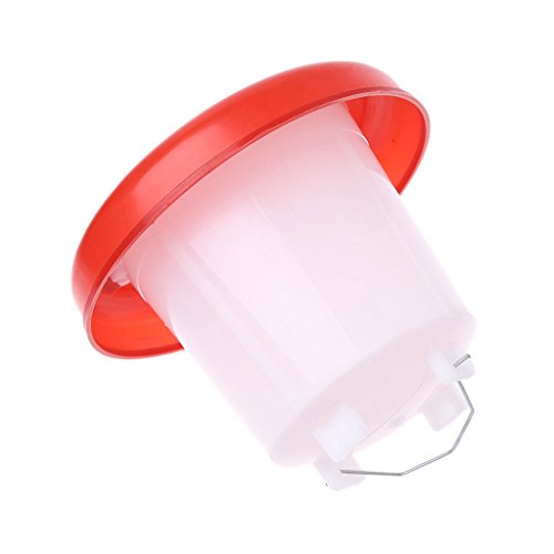 2.5L Küken Feeder Waterer Auto Geflügel Tränke Feeder Hängende Geflügel Wasserbehälter Für Haushalt Kleine Vögel Trinknippel Trinkbecher Bewässerung Für Vogelkäfige Vogeltränke Hühnertränke